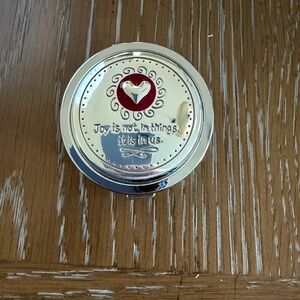 Brighton joyful heart pill box Silver and Red